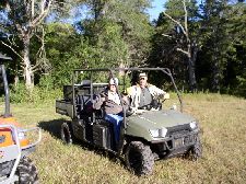 Mike Gordon (L) & David Herd with the pick up wagon.