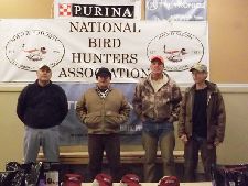 Winning Futurity handlers; Jim Wirths with Legacy, Dan Martin with El Thunder, Alan Worth with Hard Rappin Shadow, and Dr. Bill Wright with Milomix Sunny