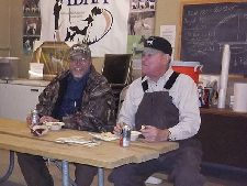 Judges; Chuck Davis and Charles Beeler relaxing at noon break.