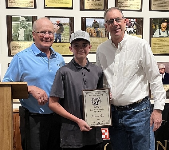 No stranger to the youth ranks, Kaulin Ogle with another recognition this time for RU Youth Handler of the Year.